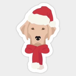 Christmas Labrador Dog Face Sticker